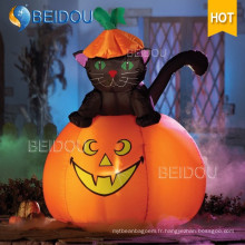 Décorations gonflables Inflatable Halloween Cat Spirit Ghost House Pumpkin